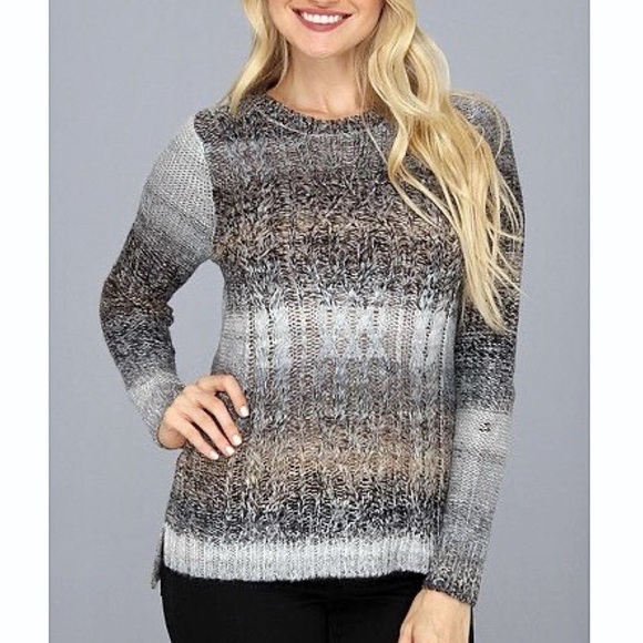 Kensie Ombre Cable Knit Sweater - Picture 4 of 8
